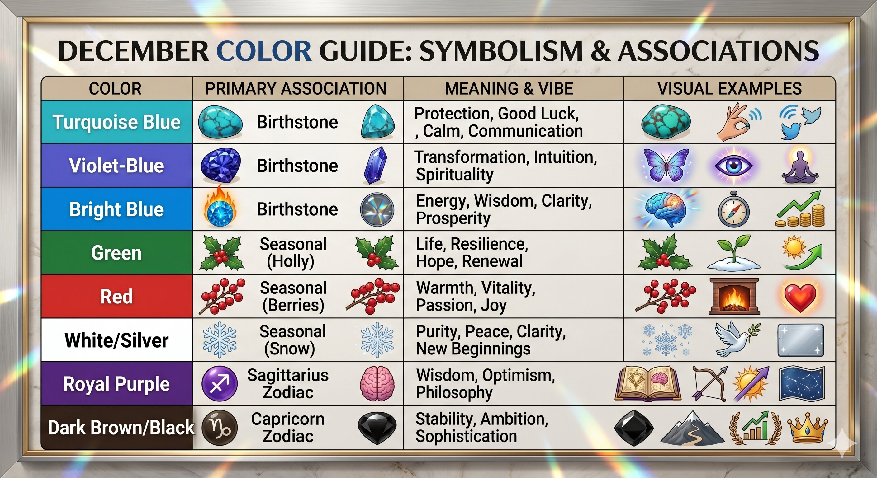 December color guide